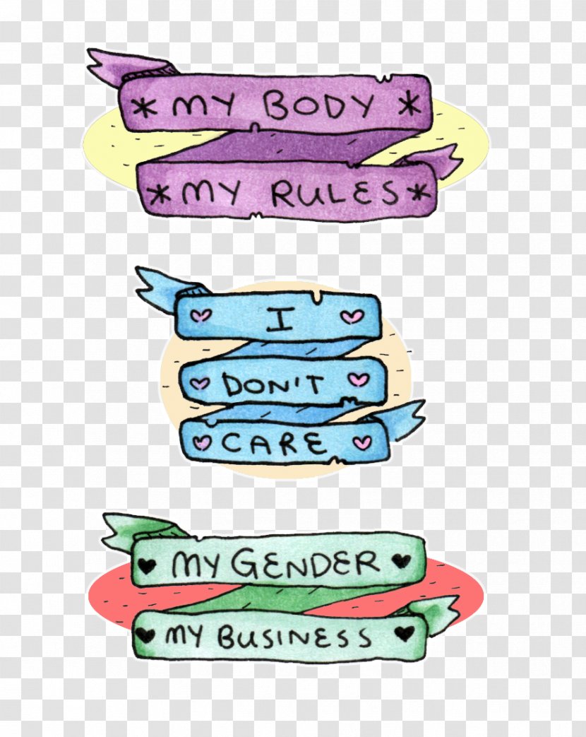 Soft Grunge Riot Grrrl Art - Label - Body Positive`` Transparent PNG