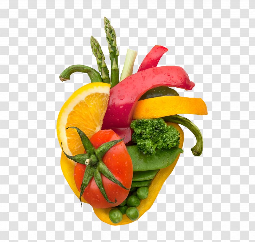 Organic Food Fruit Vegetable Heart Healthy Diet - Creative Transparent PNG