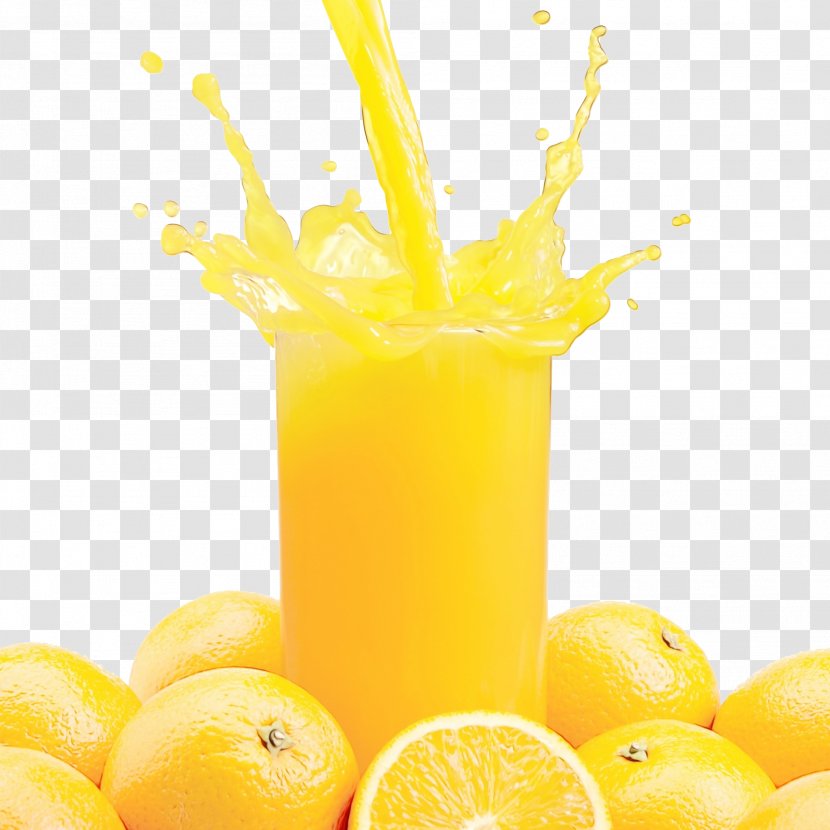 Watercolor Natural - Citrus - Lemon Juice Foods Transparent PNG