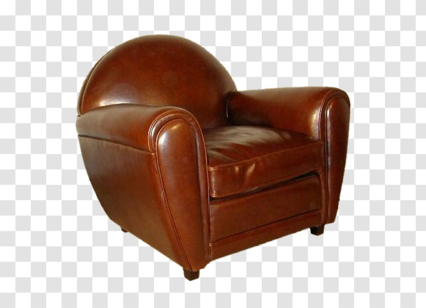 Club Chair Furniture Couch - Brown Leather Sofa Transparent PNG