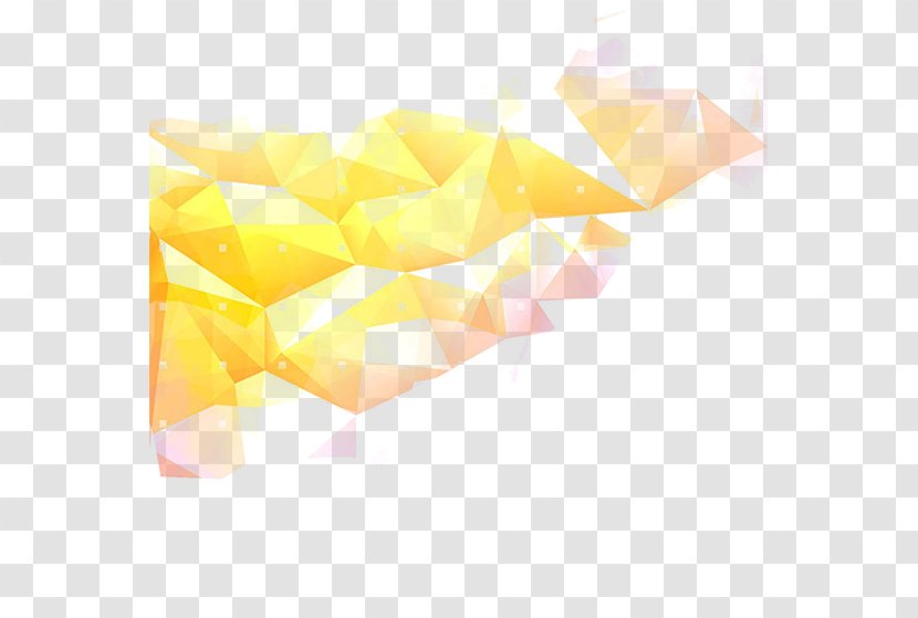 Triangle Geometry Download - Yellow - Golden Floating Material Transparent PNG