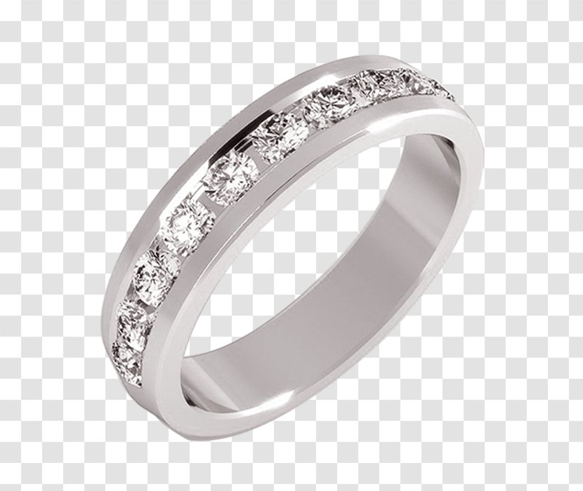 Wedding Ring Silver Brilliant Jewellery - Colored Gold Transparent PNG