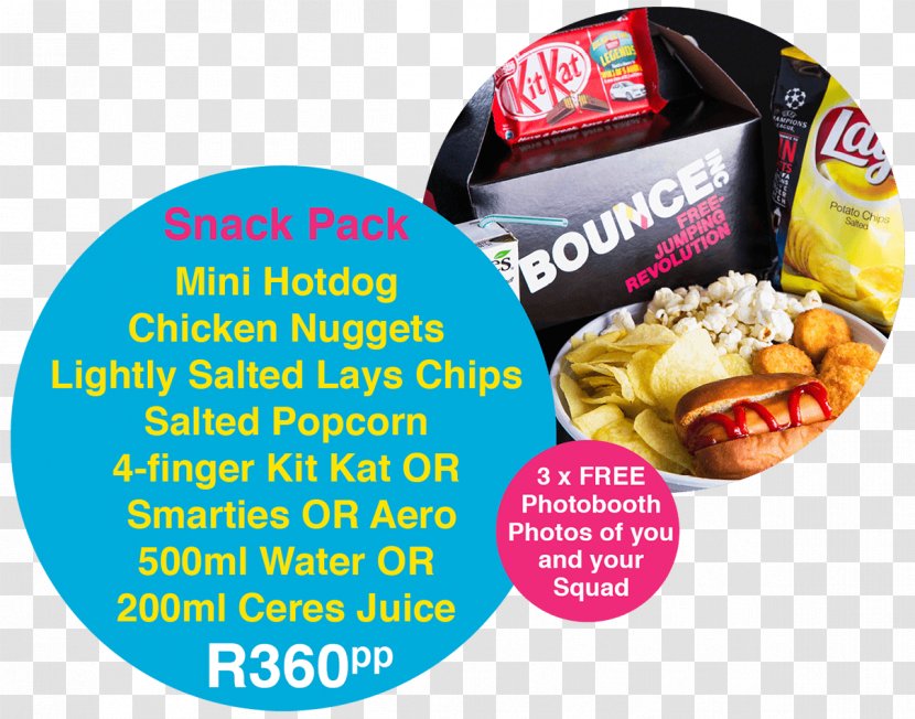 BOUNCE Fourways Junk Food Convenience Kosher Foods Transparent PNG
