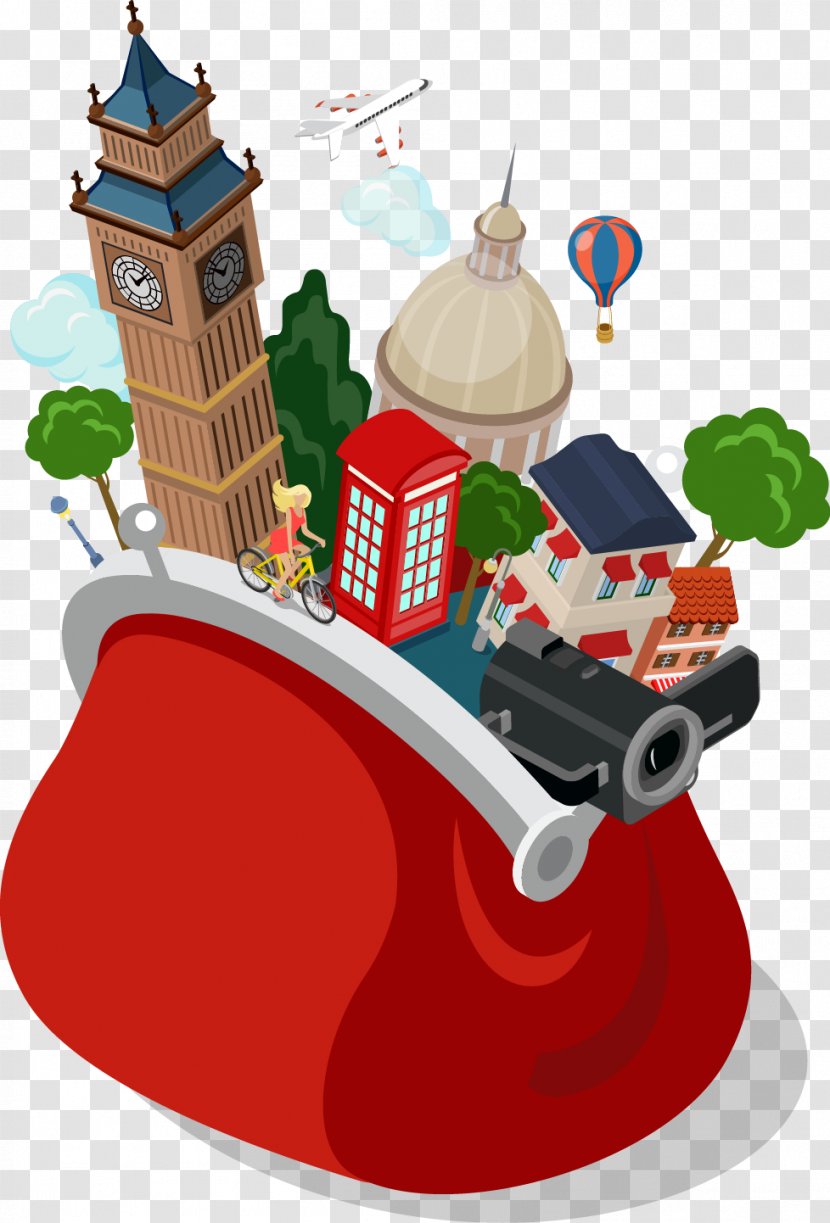 London Illustration - Landmark - Vector Bag Transparent PNG