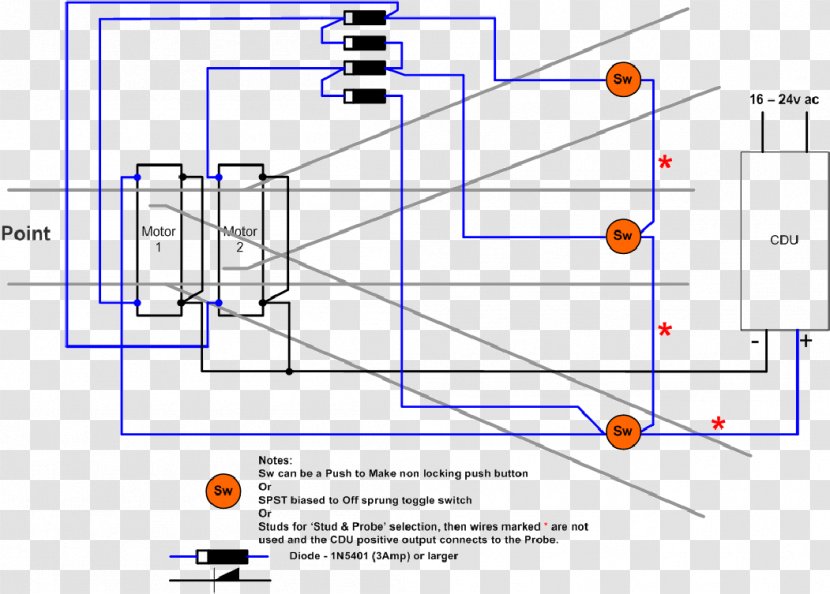 Wiring Diagram Electrical Switches Wires & Cable Circuit - Double Diode Triode Transparent PNG
