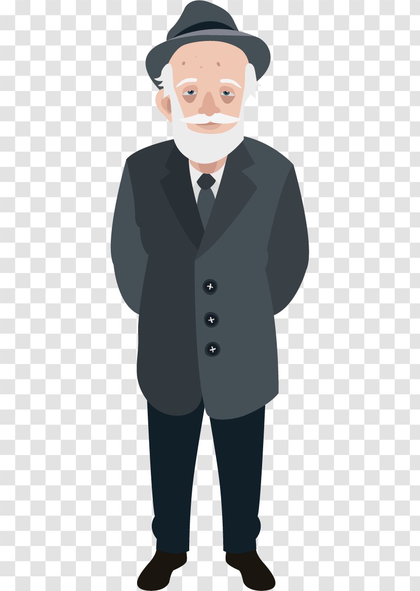 Old Age Illustration - Smile - Man Winter Clothing Vector Material Transparent PNG