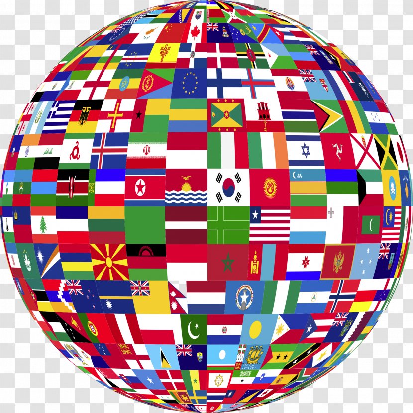 Globe Flags Of The World United States - Country Transparent PNG