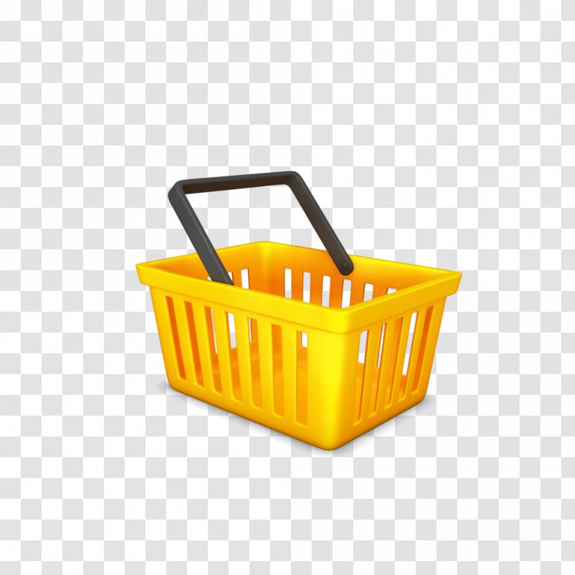 Shopping Cart - Yellow - Malls Transparent PNG