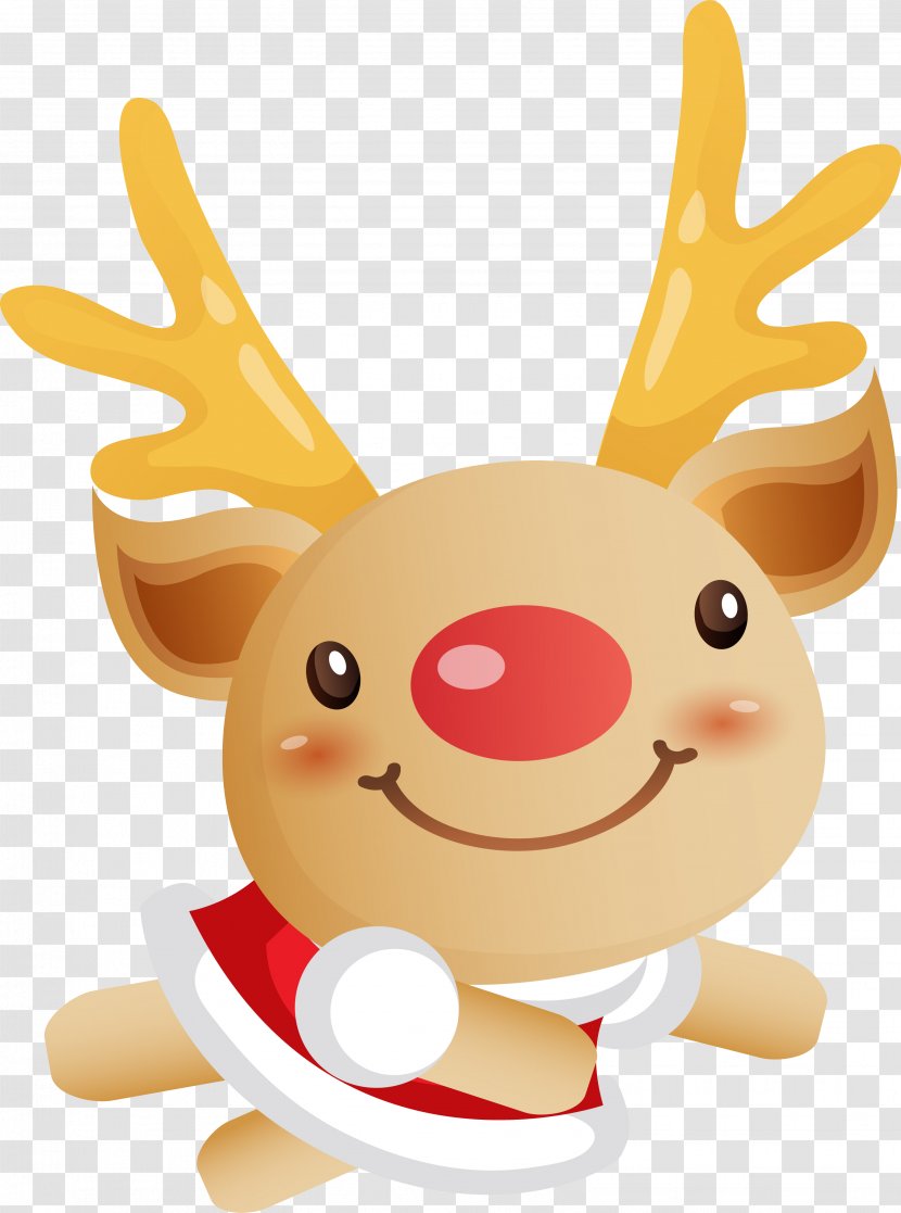 Rudolph Reindeer Santa Claus Christmas Transparent PNG