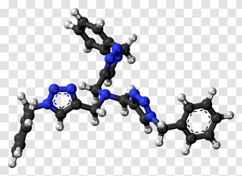Tris(benzyltriazolylmethyl)amine Methylamine Molecule Chemistry - Jmol Transparent PNG