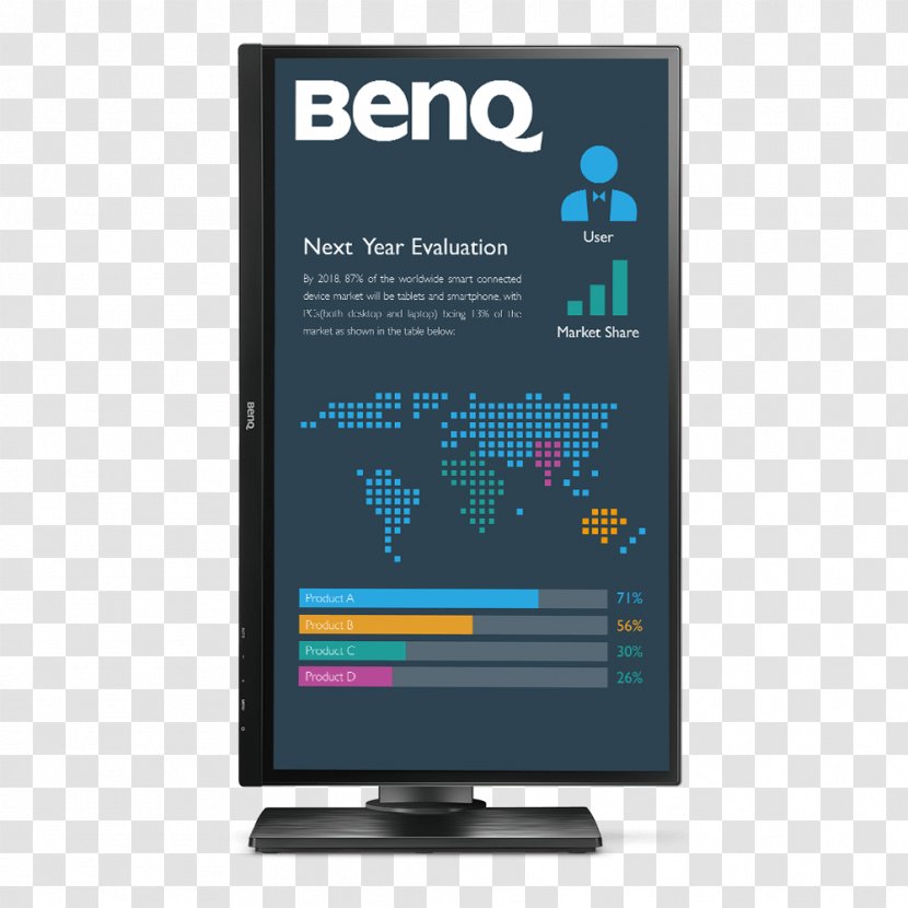Computer Monitors IPS Panel BenQ LED-backlit LCD Display Device - Monitor - Digital Visual Interface Transparent PNG