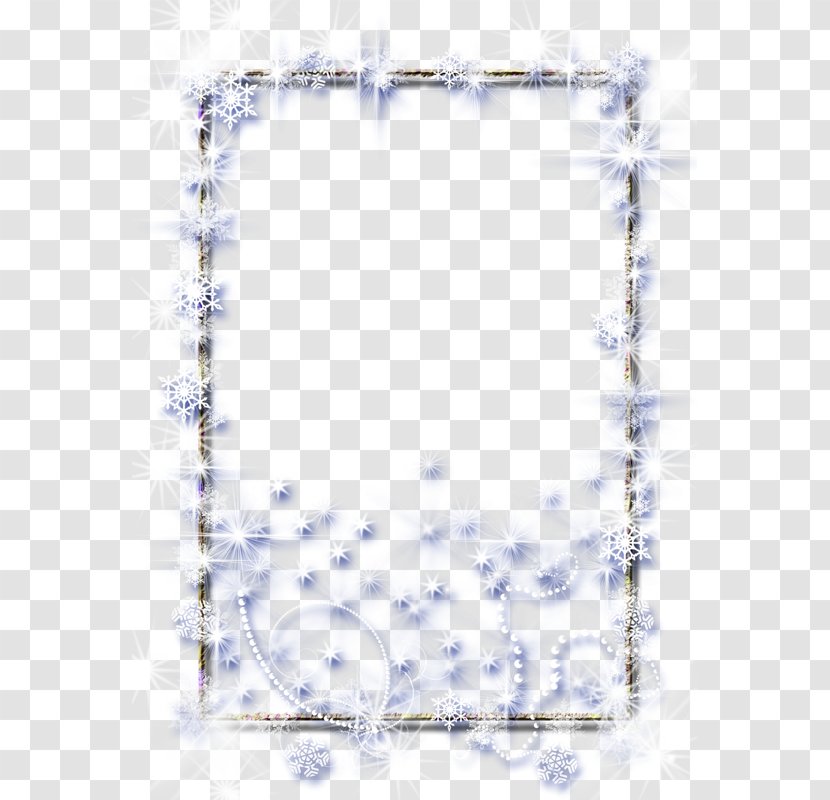 Picture Frame Clip Art - Blue - Snowflake Transparent PNG