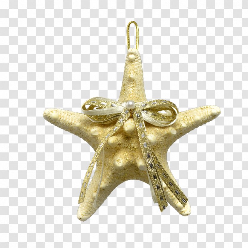 Christmas Ornament Starfish 01504 Silver - White Transparent PNG