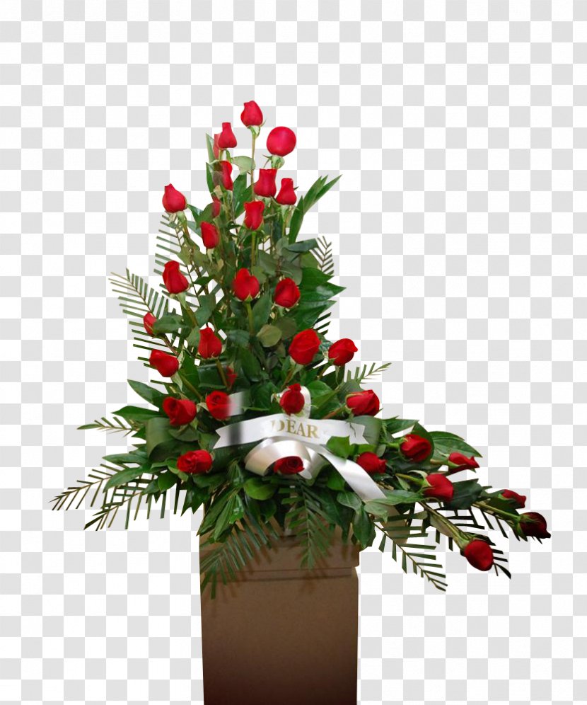 Garden Roses Floral Design Cut Flowers Flower Bouquet - Christmas Transparent PNG