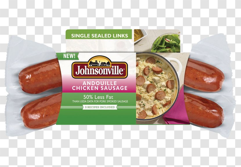 Bockwurst Andouille Rookworst Sausage Johnsonville, LLC - Chicken Transparent PNG