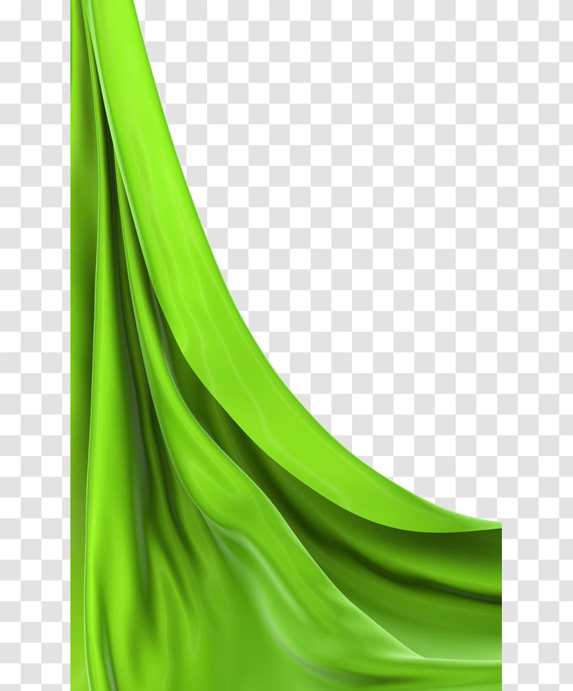 Silk Green Textile - Necktie - Wind Cloth Transparent PNG
