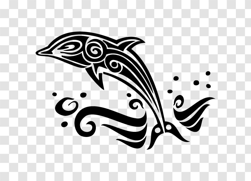Dolphin Tattoo Graphic Design - Cetacea Transparent PNG
