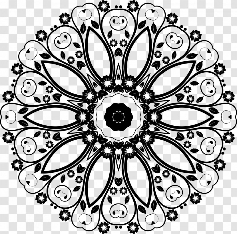 Flower Circle Drawing Floral Design - Visual Arts Transparent PNG
