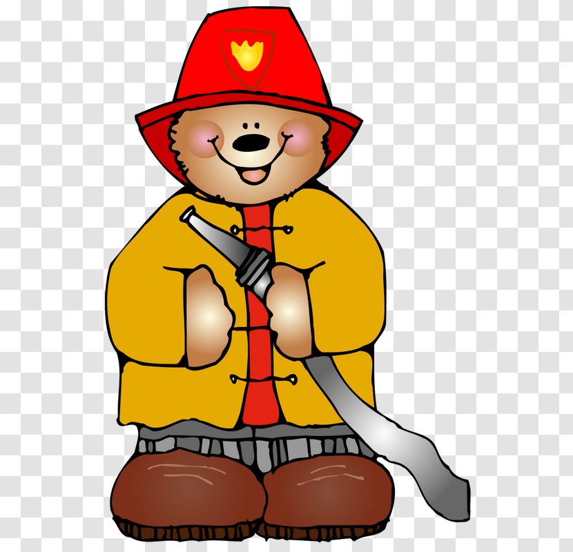 Clip Art Firefighter Bear Openclipart Fire Safety - Headgear Transparent PNG