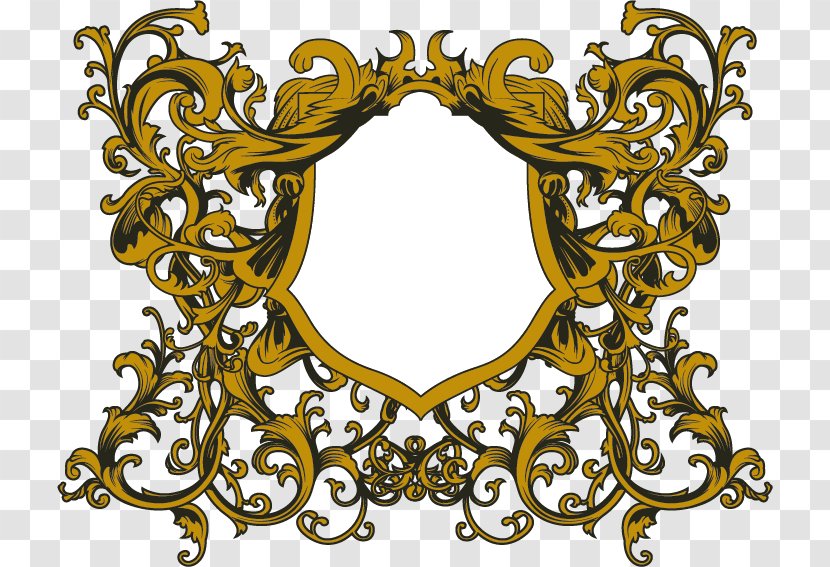 Picture Frame Ornament Pattern - Texture Free Vector Gold Buckle Material Transparent PNG
