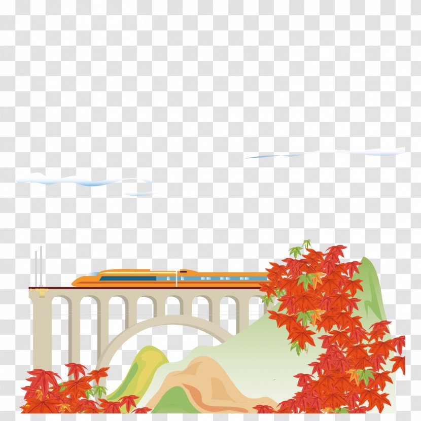 Euclidean Vector - Interior Design - Repair The Train On Bridge Transparent PNG