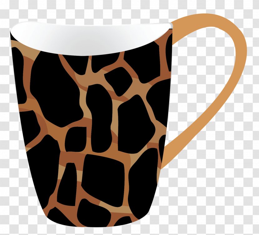 Coffee Cup Giraffe - Giraffidae Transparent PNG