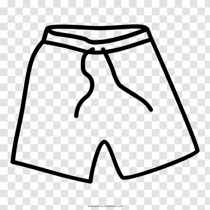 Shorts Drawing Coloring Book Pants Trunks - Shoe - Badehose Clipart Transparent PNG