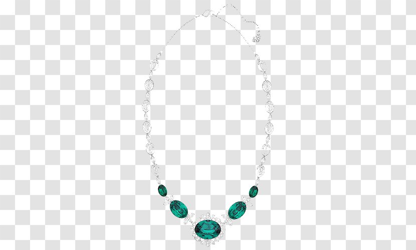 Line Point Angle Pattern - Body Jewelry - Swarovski Jewellery Women Necklace Green Transparent PNG