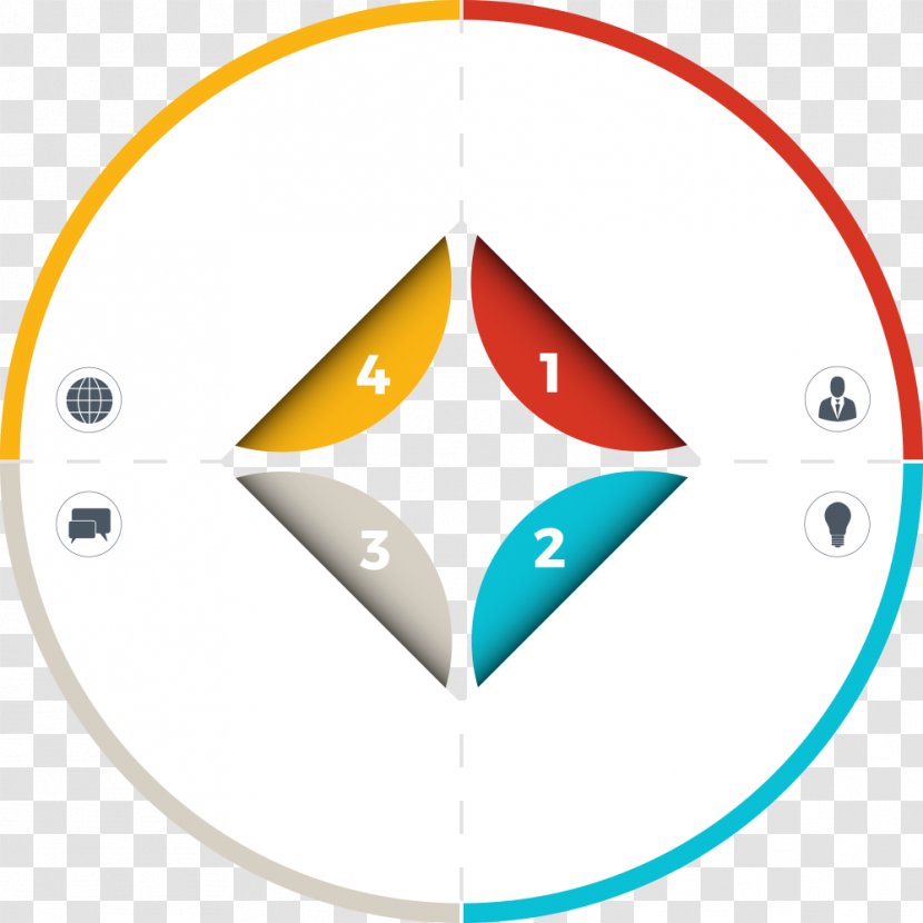 Circle Infographic Logo Point Reflection - Vector PPT Transparent PNG