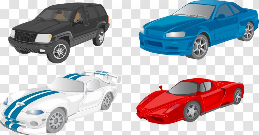 Car Transport Clip Art - Motor Vehicle - Vector Hand-painted Cars Transparent PNG