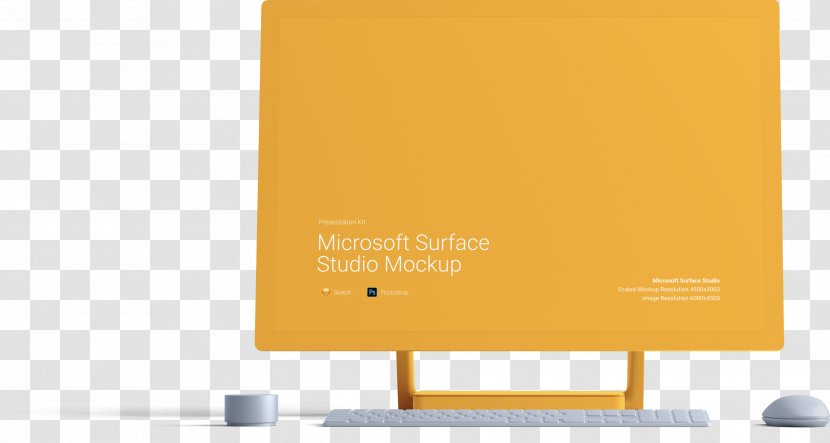 Surface Studio MacBook Pro Mockup - Orange - Macbook Transparent PNG