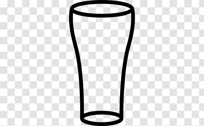 Beer Table-glass Clip Art - Black And White - Empty Glass Transparent PNG