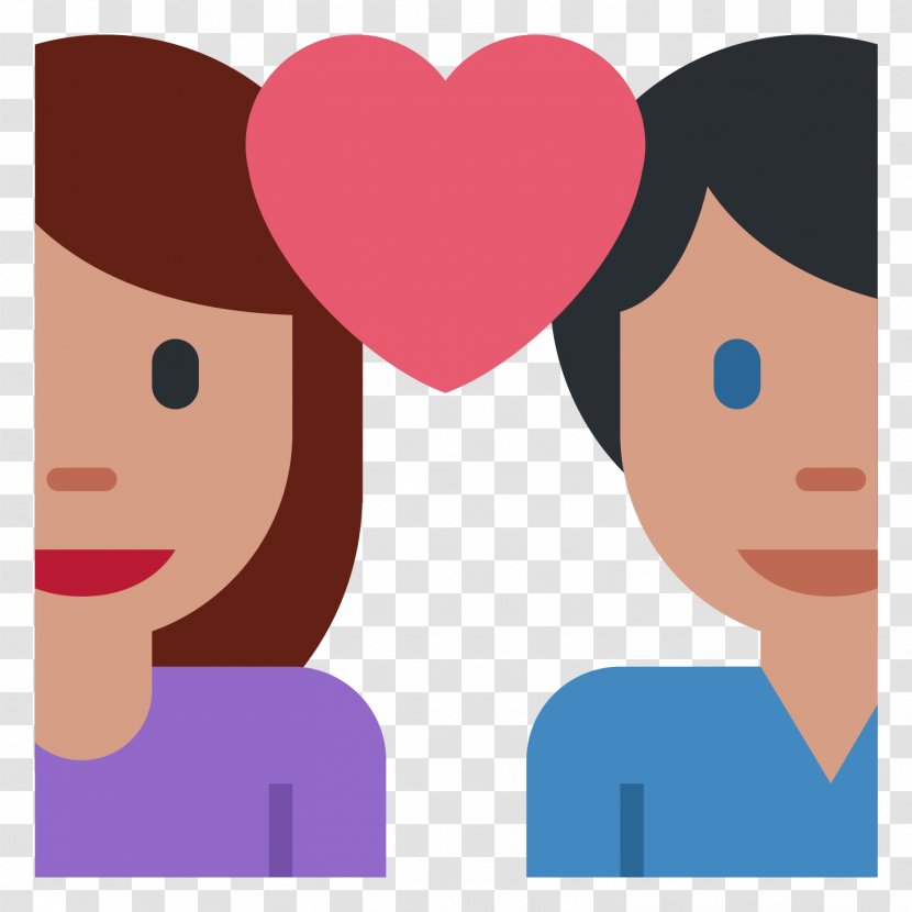 Emoji Heart Emoticon Couple - Watercolor Transparent PNG