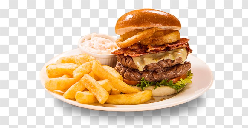 French Fries Cheeseburger Buffalo Burger Breakfast Sandwich Hamburger - Salmon - Slider Transparent PNG