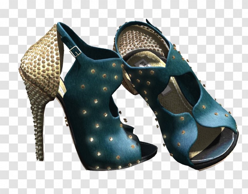 Sandal High-heeled Shoe Turquoise - Footwear - High-grade Silver Vip Membership Card Transparent PNG