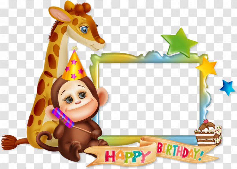 Birthday Party Picture Frames Clip Art - Giraffidae Transparent PNG