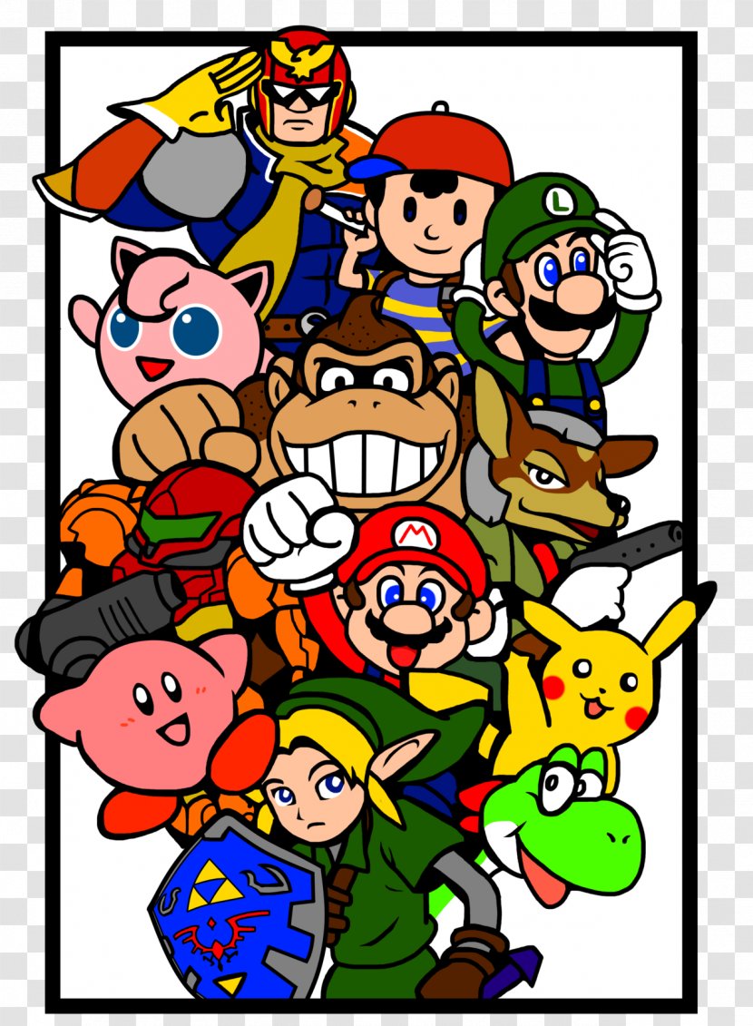 Super Smash Bros. For Nintendo 3DS And Wii U Melee Mario & Yoshi - Bros Official Art Transparent PNG