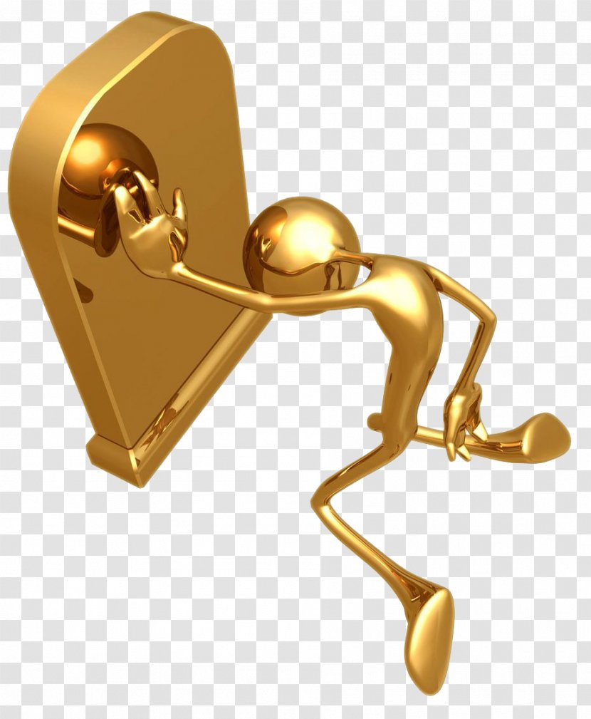 Three-dimensional Space Businessperson Gold - 3D Oscars Transparent PNG