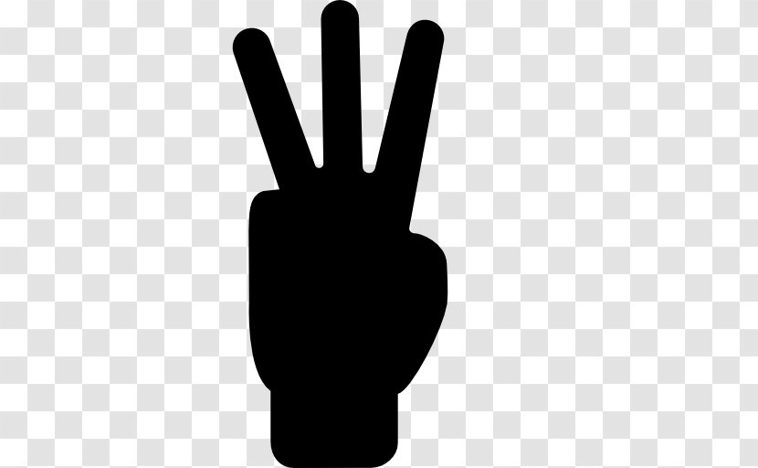 Middle Finger Hand Thumb - Black And White Transparent PNG