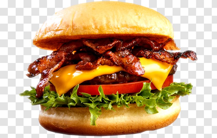 Hamburger Cheeseburger French Fries Fast Food Bacon - Junk Transparent PNG