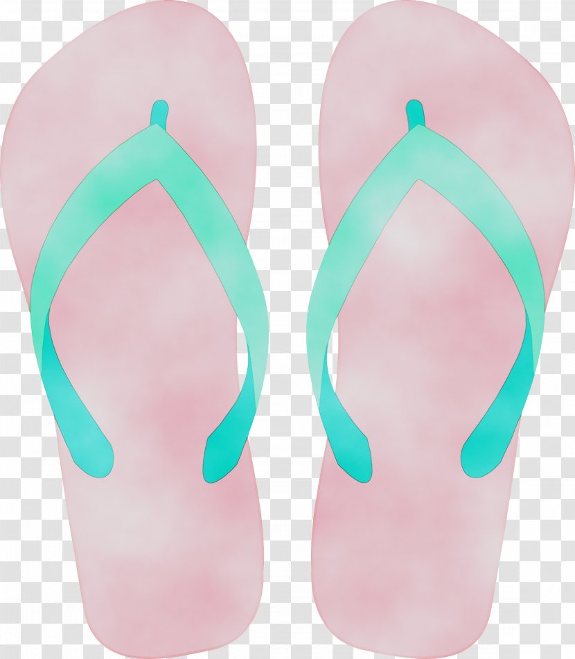 Flip-flops Slipper Product Design - Shoe - Turquoise Transparent PNG