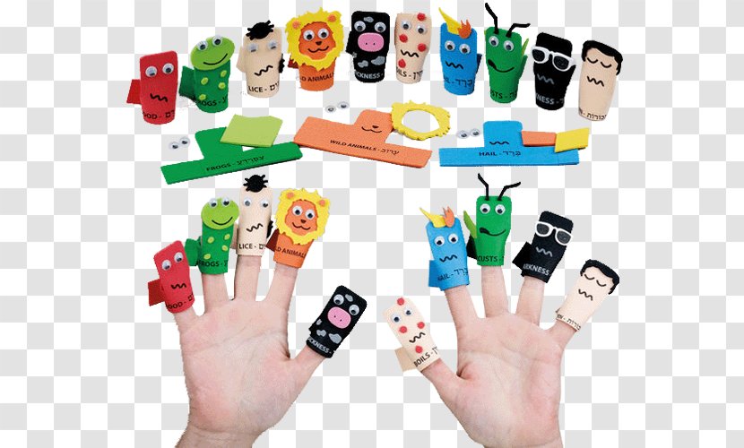 Plagues Of Egypt Passover Seder Finger Puppet Jewish Holiday - Judaism Transparent PNG