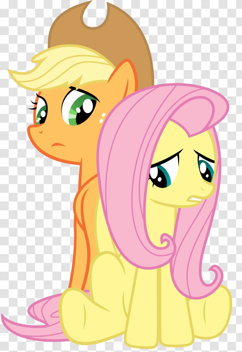 My Little Pony Fluttershy Applejack Rainbow Dash - Silhouette Transparent PNG