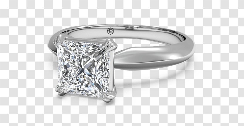 Diamond Wedding Ring Engagement Princess Cut - Gemstone Transparent PNG
