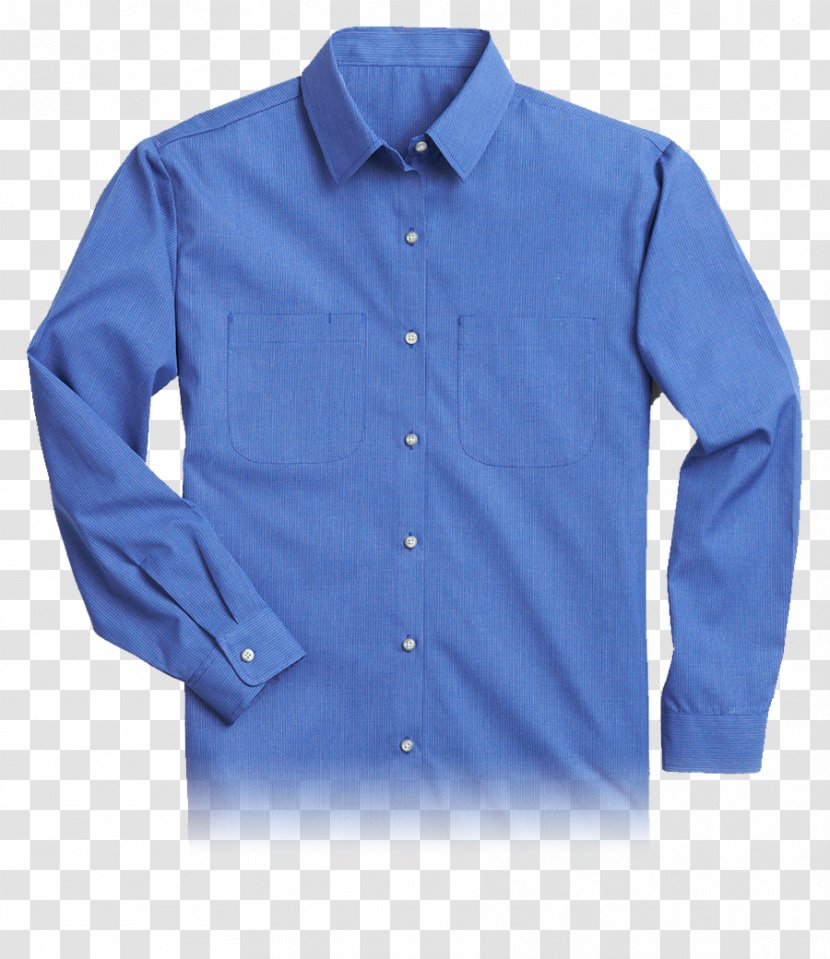 Dress Shirt Long-sleeved T-shirt - Cobalt Blue Transparent PNG