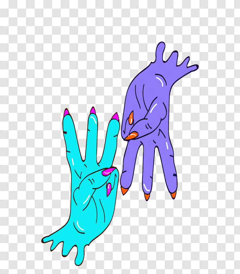 Violet Purple Line Hand Gesture Transparent PNG