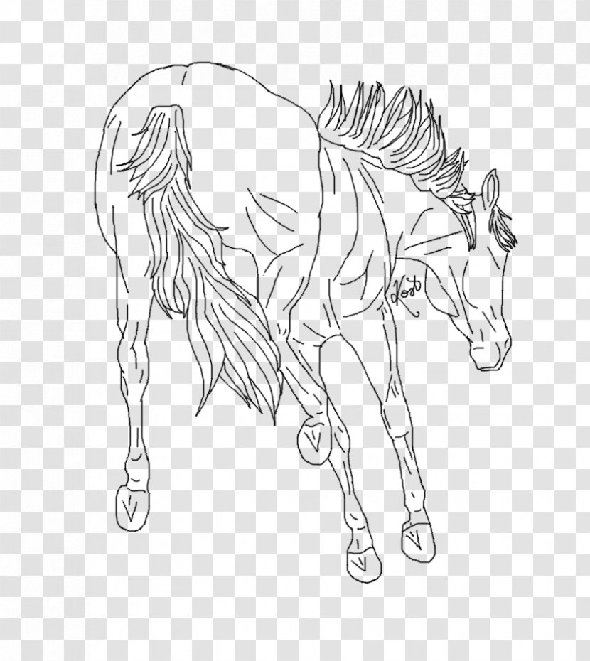 Mustang Drawing Line Art Pack Animal Sketch - Horse Like Mammal Transparent PNG