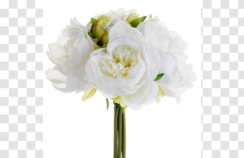 White Flower Bouquet Peony Floral Design - Wedding Transparent PNG