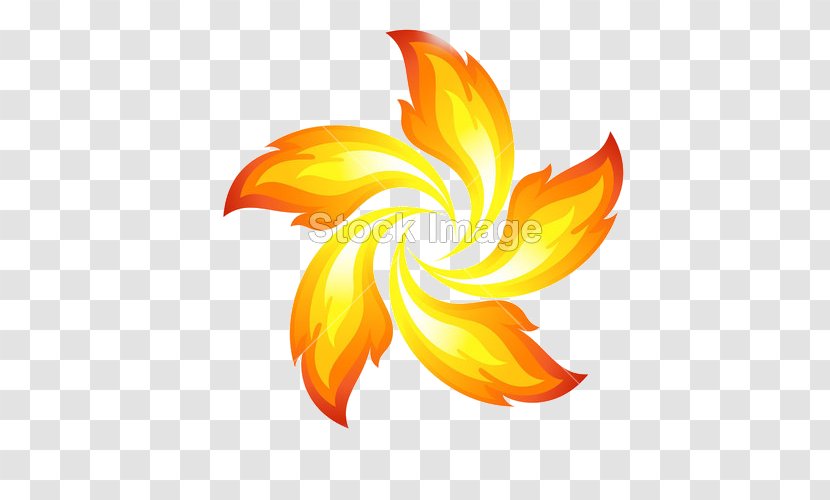 Fire Flame Euclidean Vector Illustration - Yellow - The Formation Of Flowers Transparent PNG
