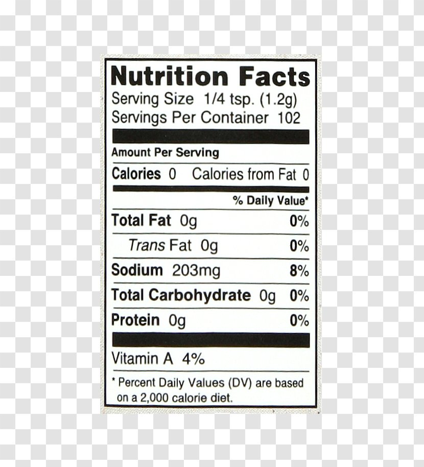 Nutrition Facts Label Sugar Gummy Bear Taffy - Garlic Transparent PNG